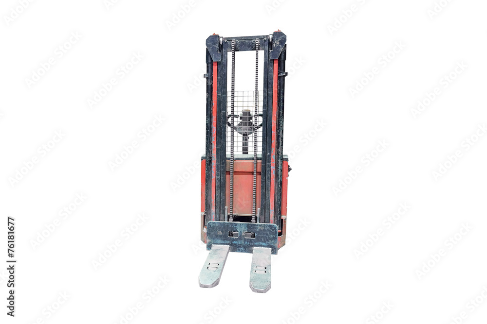 Fototapeta premium The image of forklift under the white background