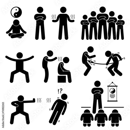 Qigong Qi Energy Power Pictogram