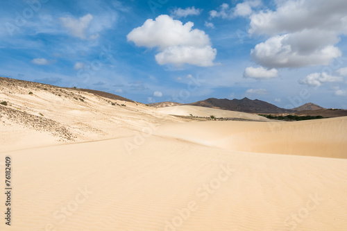 Sand dunes in Viana desert - Deserto de Viana in Boavista - Cape