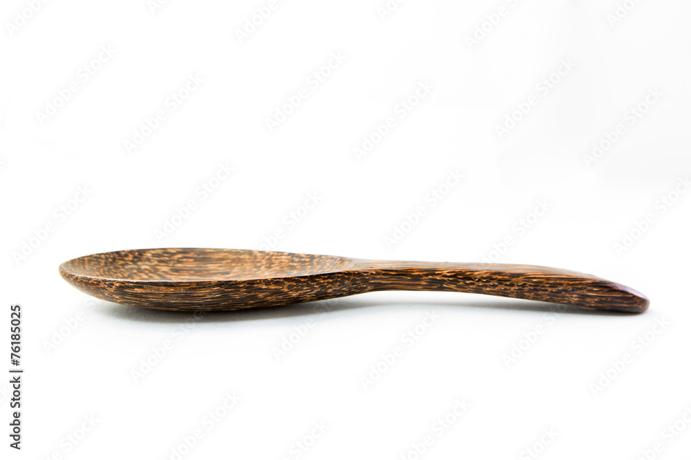 Obraz premium wood ladle on White background