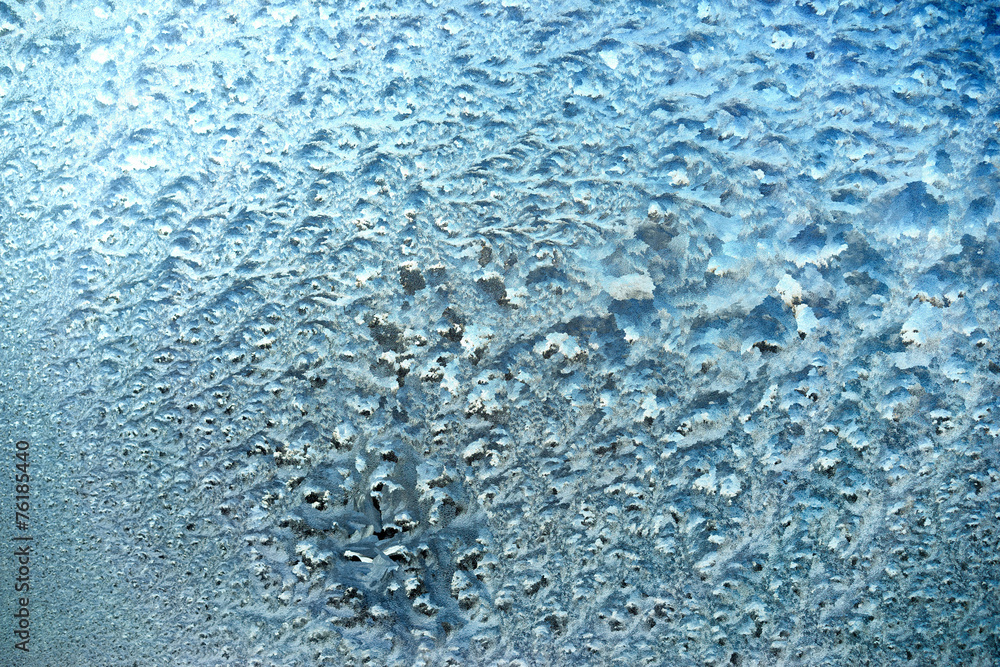 Obraz premium Frost abstract background - glass in frozen day