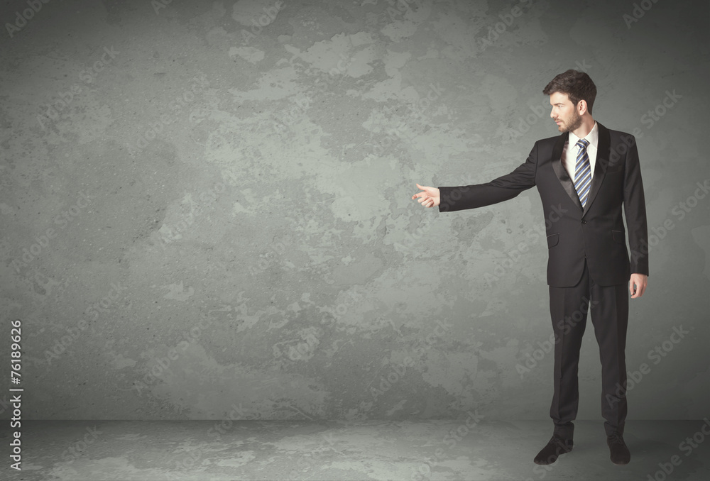 Business person throwing with empty copyspace Business person throwing with empty copyspace
