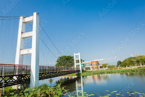 Rope bridge in Nhong na ri Phetchabun photo