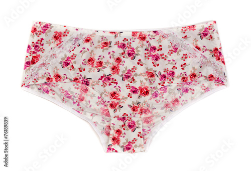 Cotton panties with floral pattern.