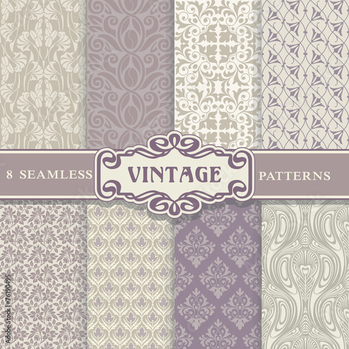 Seamless Patterns. Vintage Set.