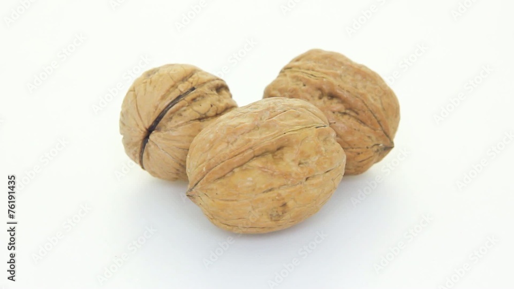 Nuts with white background