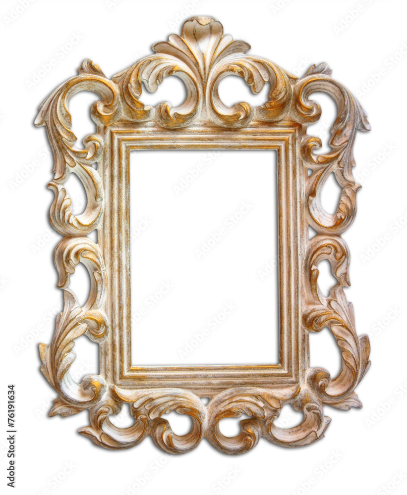 antique victorian style frame. isolated on white