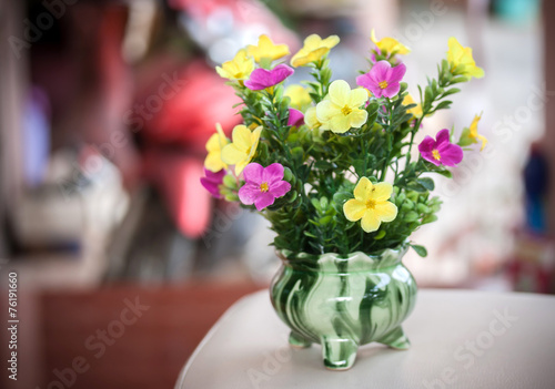 Plastic flower in vase © pkproject