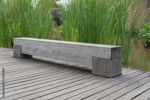 wooden bench