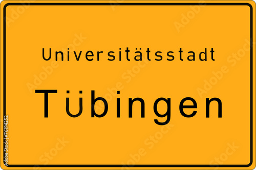 Tübingen - Universitätsstadt - Ortsschild