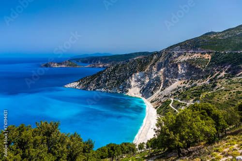 Scenic view of Myrtos beach , Kefalonia
