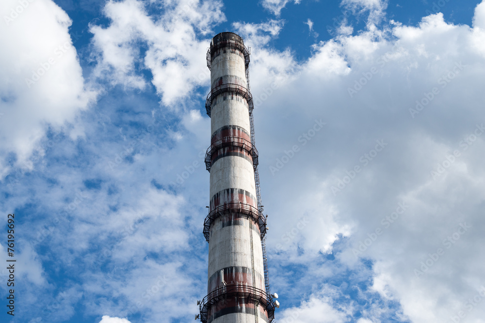 Smoke stack of the industrial plant Smoke stack of the industrial plant