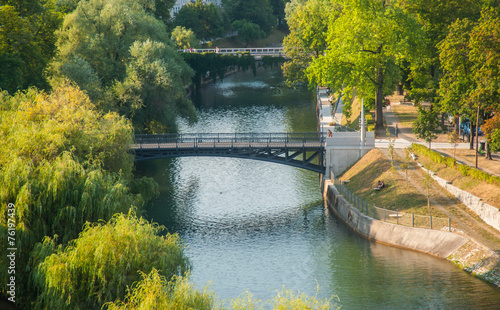Bridges over Ljubljanica, river in Ljubljana, Slovenia