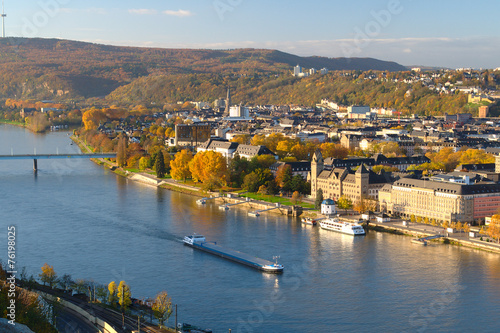 Koblenz on a sunny autumn morning