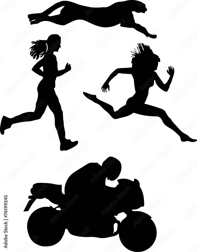 Fototapeta premium Speed silhouette