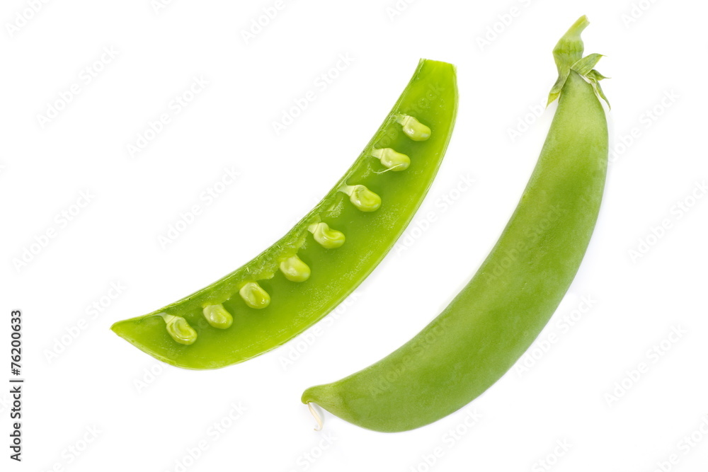 Fresh garden pea isolate on white background Fresh garden pea isolate on white background