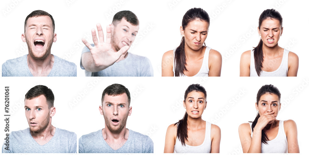 Fear, shock, stress boy and girl composite Fear, shock, stress boy and girl composite