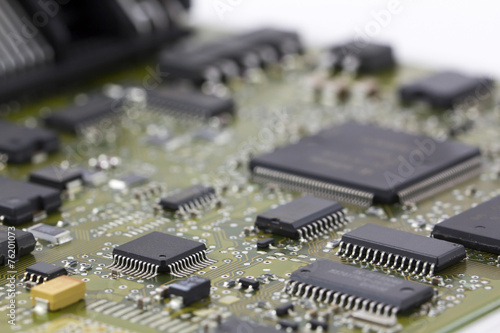 Microchips in a motherboard