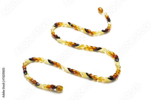 Amber snake type necklace