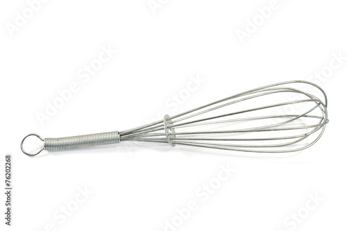 Wire whisk isolated on white