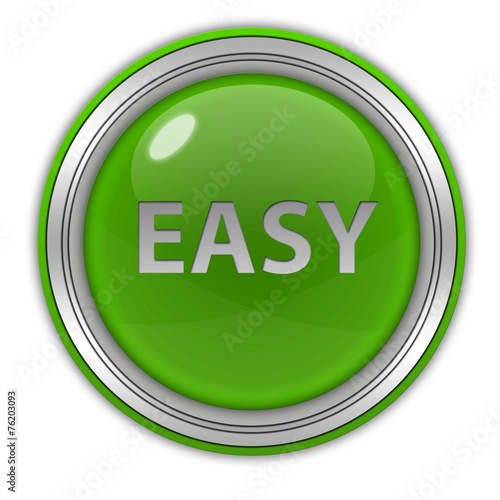 easy circular icon on white background