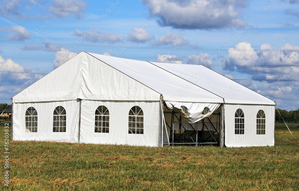 White awning