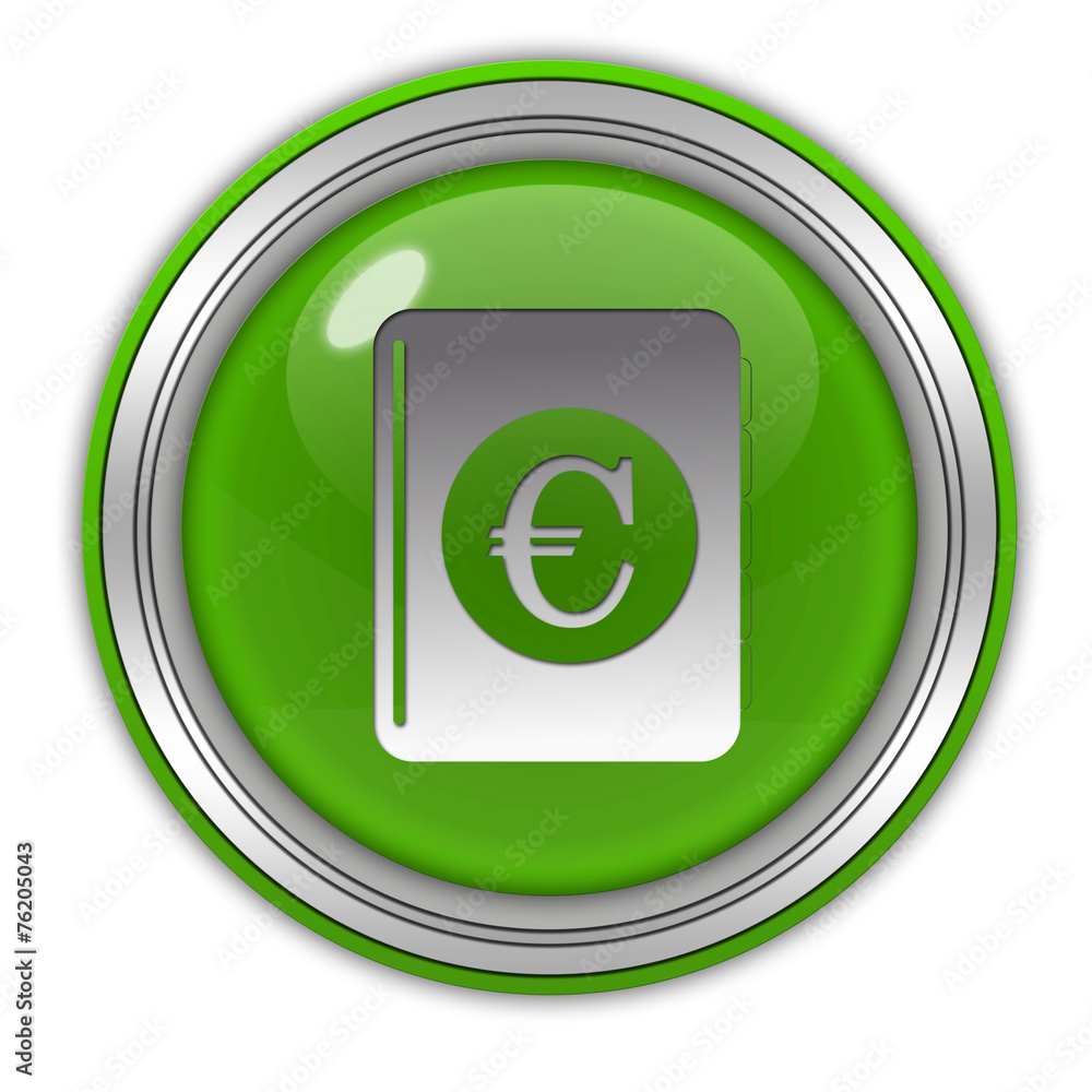euro money book circular icon on white background euro money book circular icon on white background
