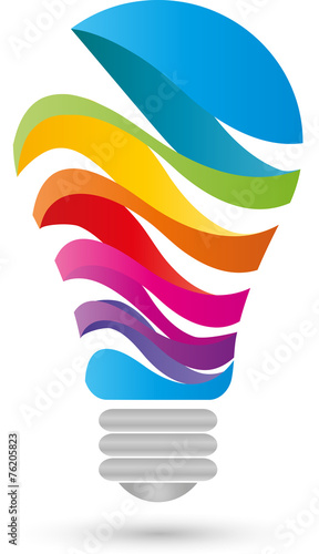 Logo, Lampe, farbig,