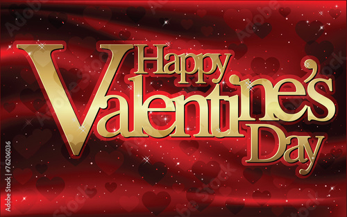 Happy Valentine’s Day - greeting card, vector