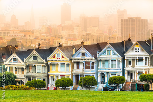 Painted ladies of San Francisco, California, USA.