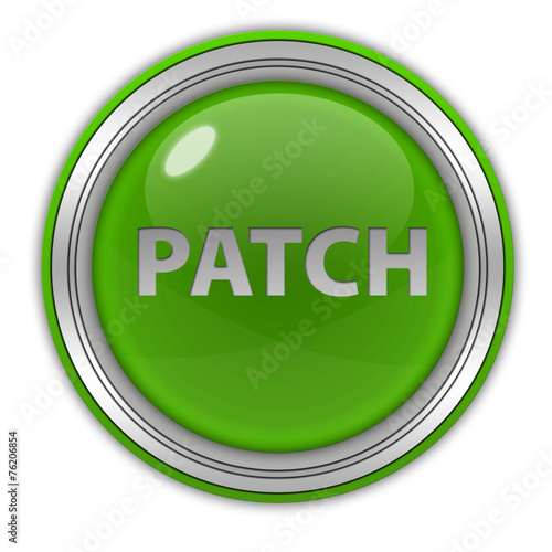 Patch circular icon on white background