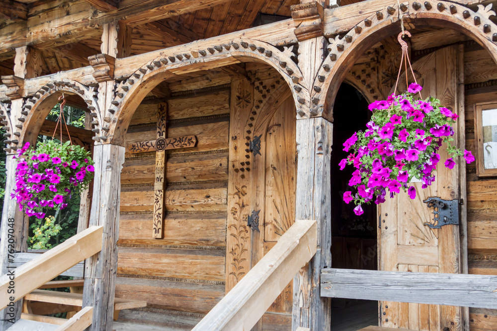 Front of Jaszczurowka Chapel - Poland.