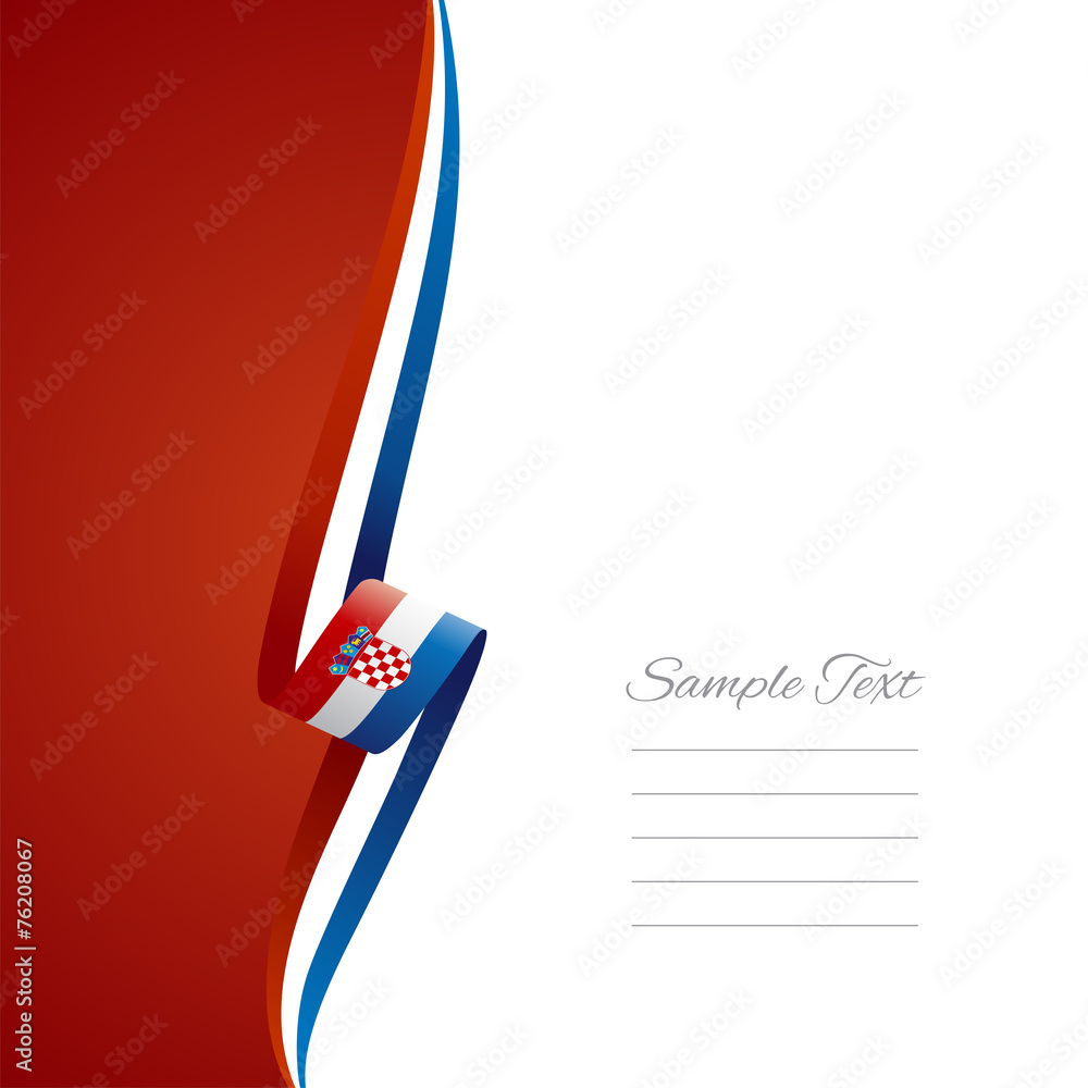 Obraz premium Croatia left side brochure cover vector