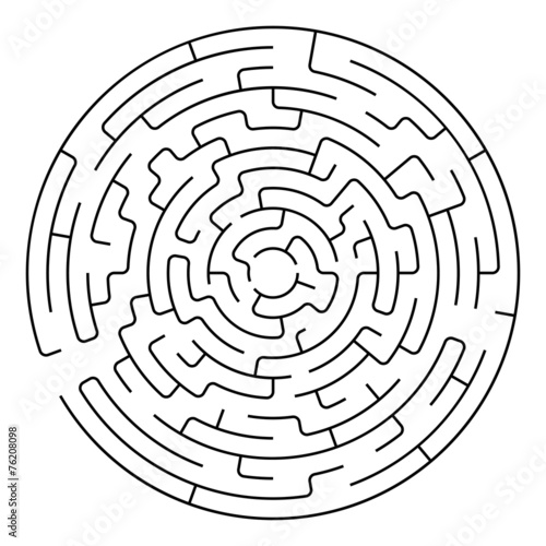 Black round maze