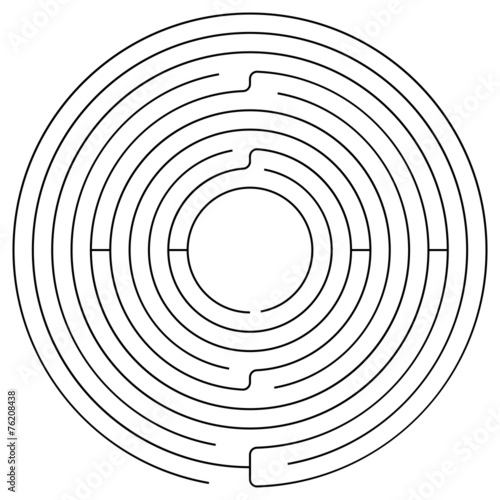 Black round maze