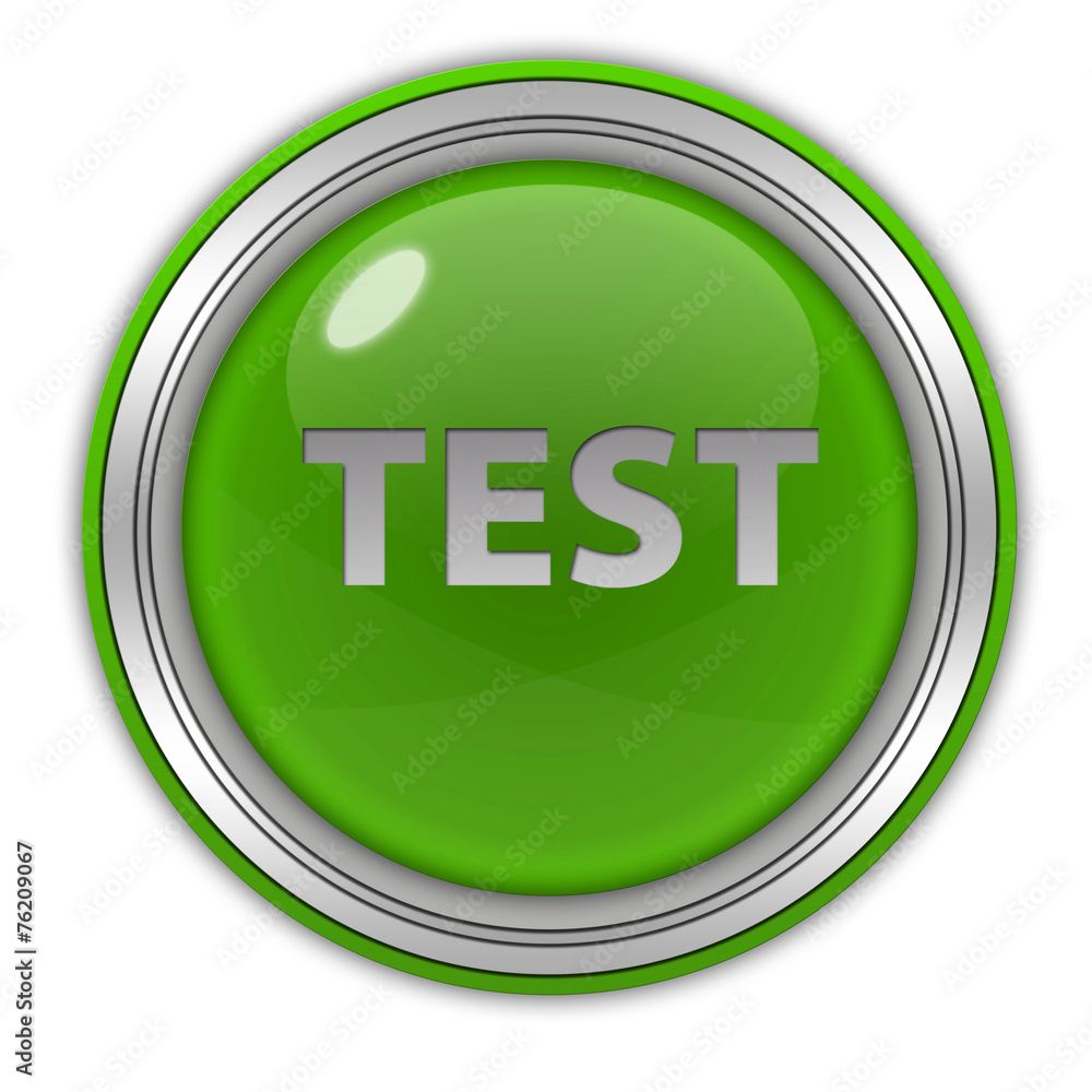 Test circular icon on white background Test circular icon on white background