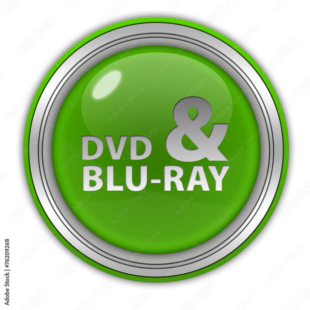 Dvd and bluray circular icon on white background Dvd and bluray circular icon on white background