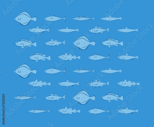 Background with Sea Fishes