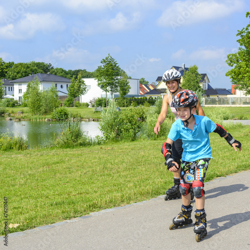 Obraz na płótnie Inline-Skating im Park