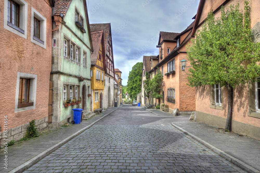 Street in Rothenburg ob der Tauber, Germany