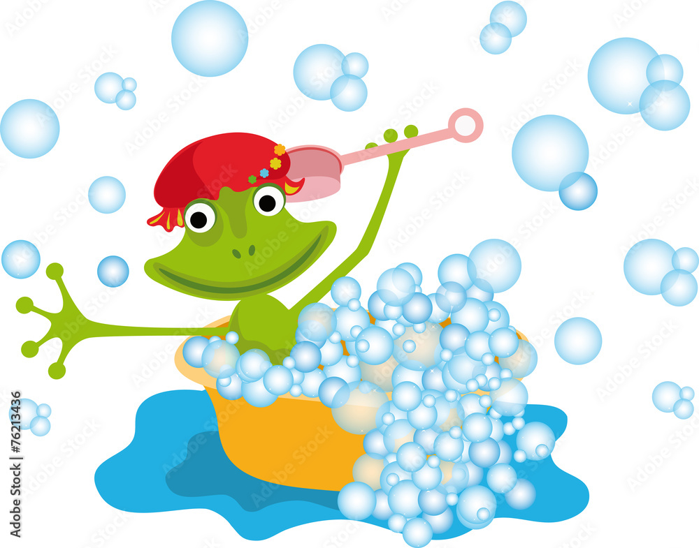 Obraz premium Colorful illustration with a frog