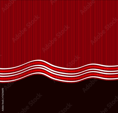 red curtain with white lines texture