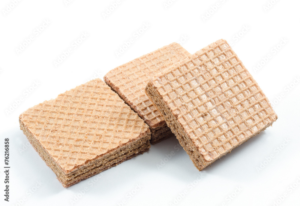 Pile of chocolate wafers Pile of chocolate wafers