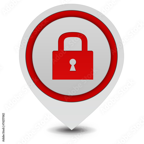 protect pointer icon on white background