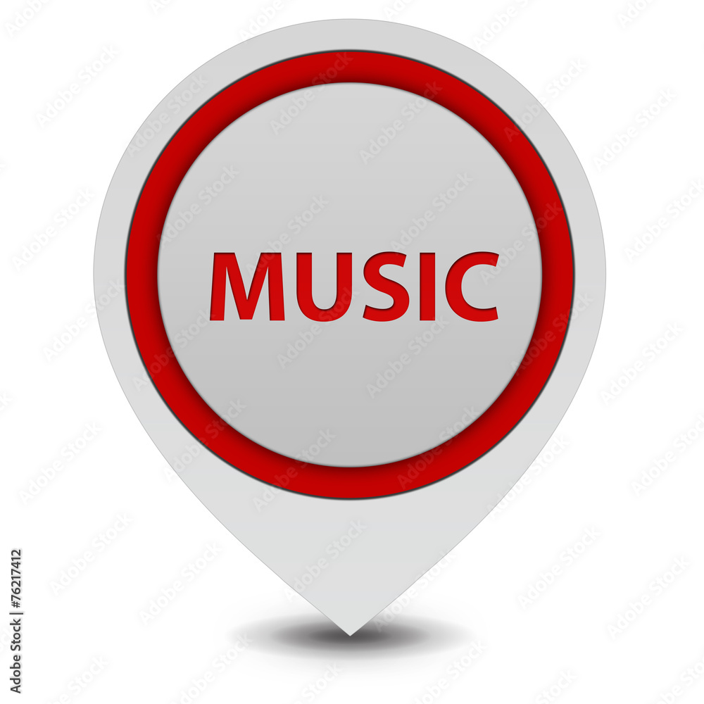 music pointer icon on white background music pointer icon on white background