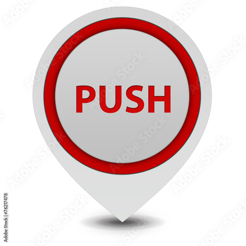 push pointer icon on white background photo