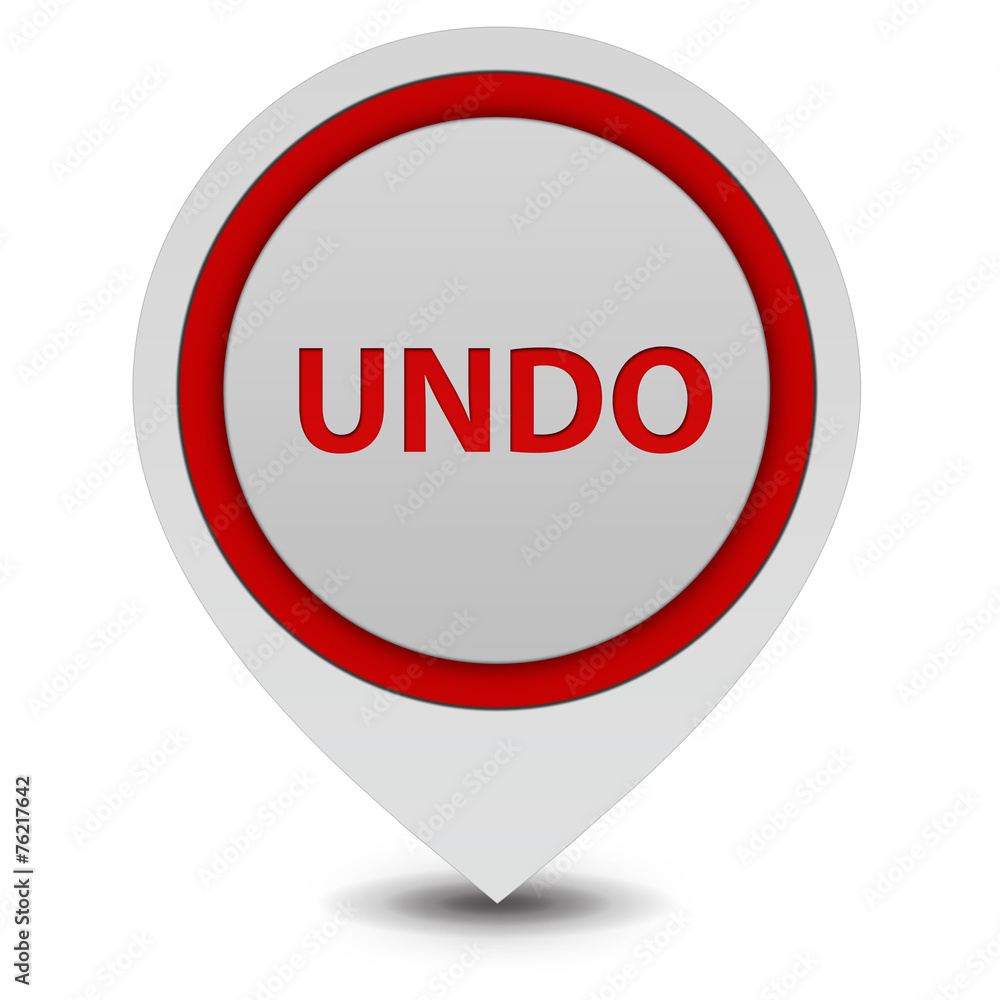 undo pointer icon on white background undo pointer icon on white background