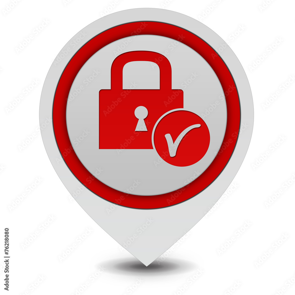 Lock pointer icon on white background Lock pointer icon on white background