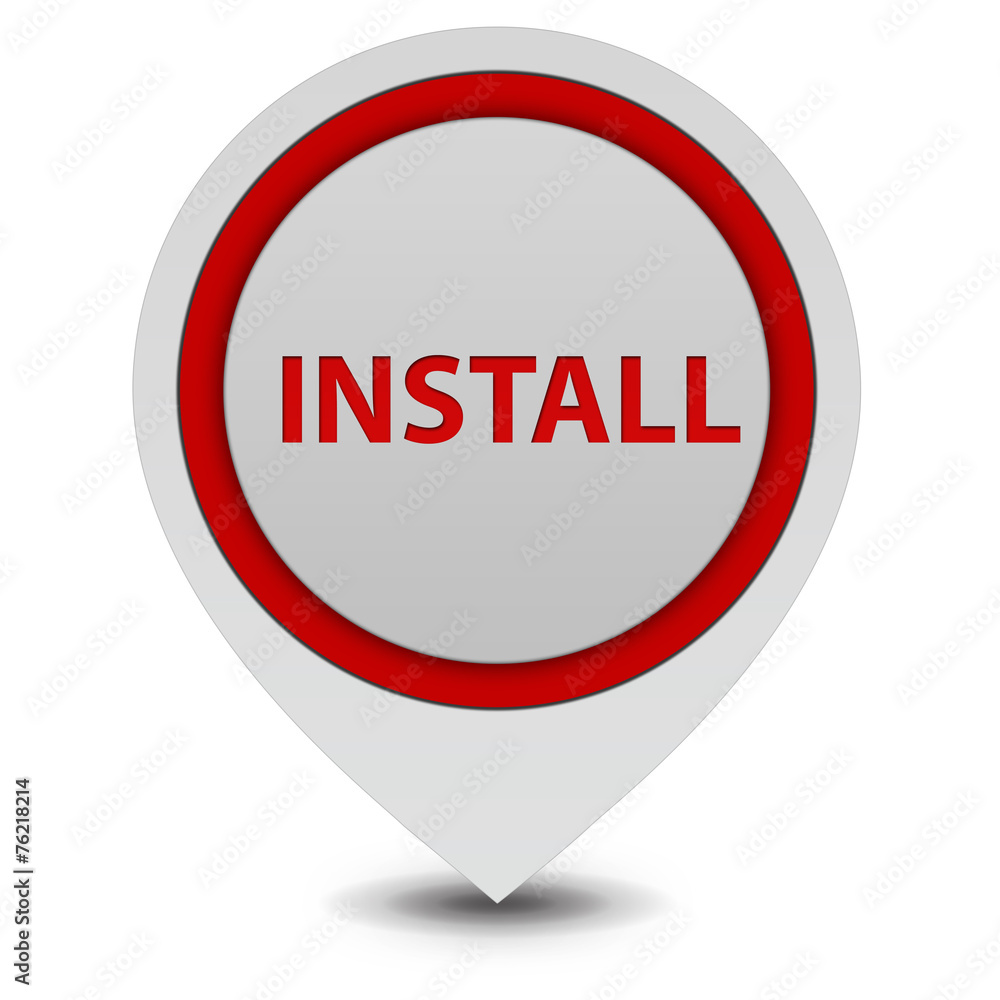 Installation pointer icon on white background Installation pointer icon on white background