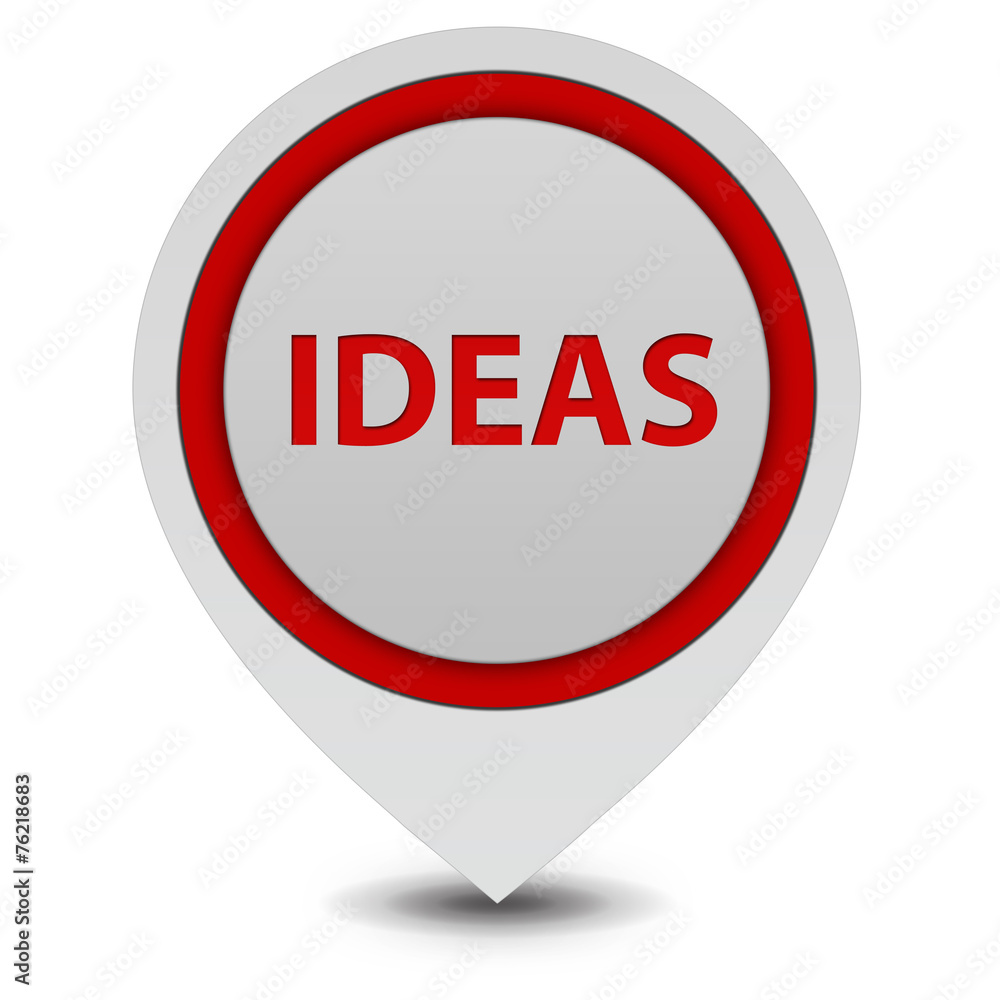 Ideas pointer icon on white background Ideas pointer icon on white background